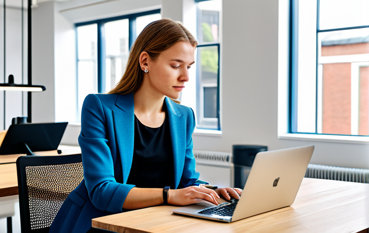 Modern Dutch Entrepreneur**
"A stylish Dutch woman, fully clothed in a chic, minimalist outfit suitable for a tech startup, working on a laptop in a bright, modern co-working space in Amsterdam, appropriate attire, safe for work, perfect anatomy, natural proportions, professional digital art, high resolution"
**
