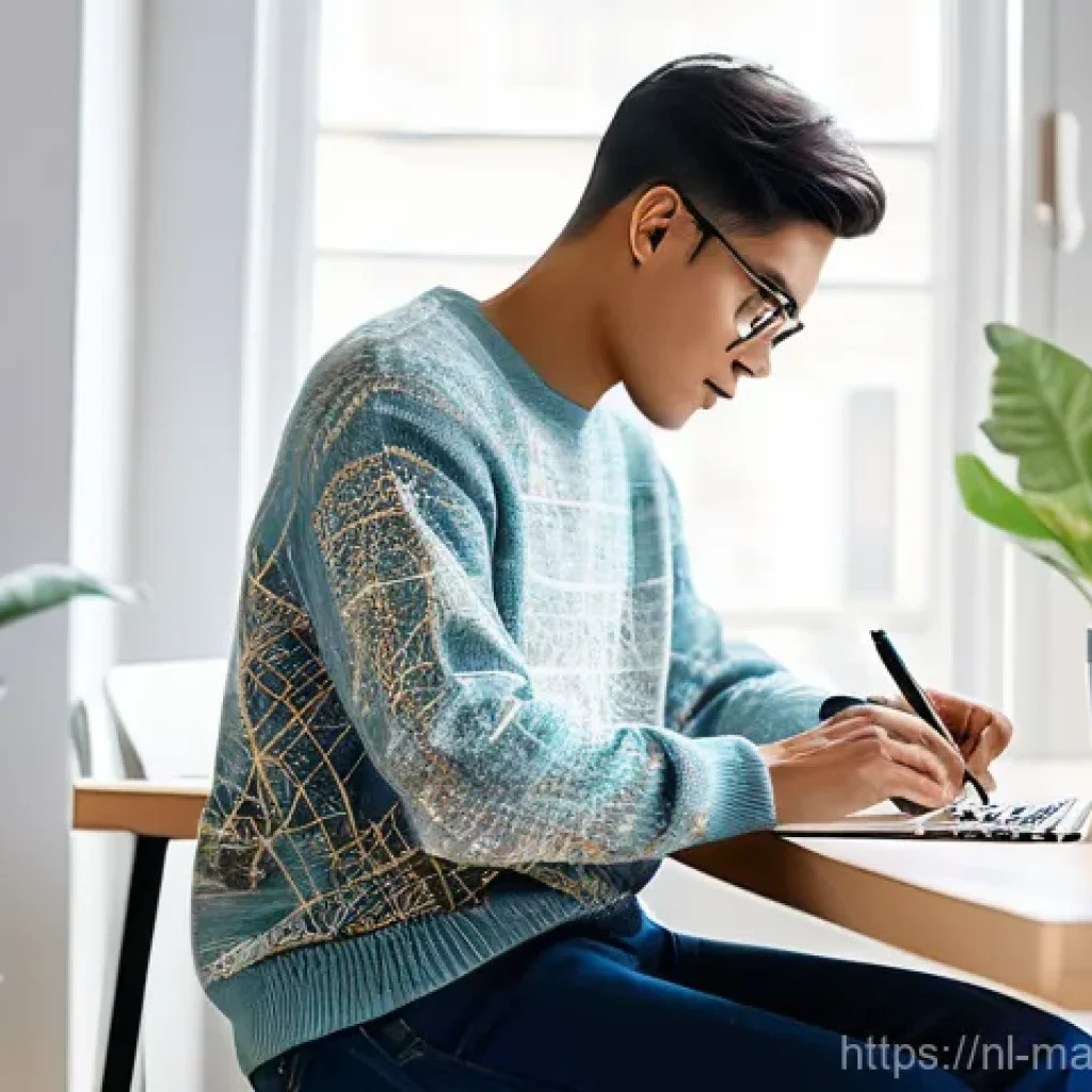 SNS 콘텐츠 해시태그 전략 - **Prompt:** A young, determined content creator, wearing comfortable yet stylish casual clothing (e....