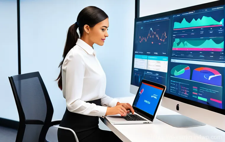 시장 조사 방법론과 온라인 활용 - **AI-Driven Insights: Collaborative Data Analysis**
    "Inside a sleek, futuristic data analysis ce...